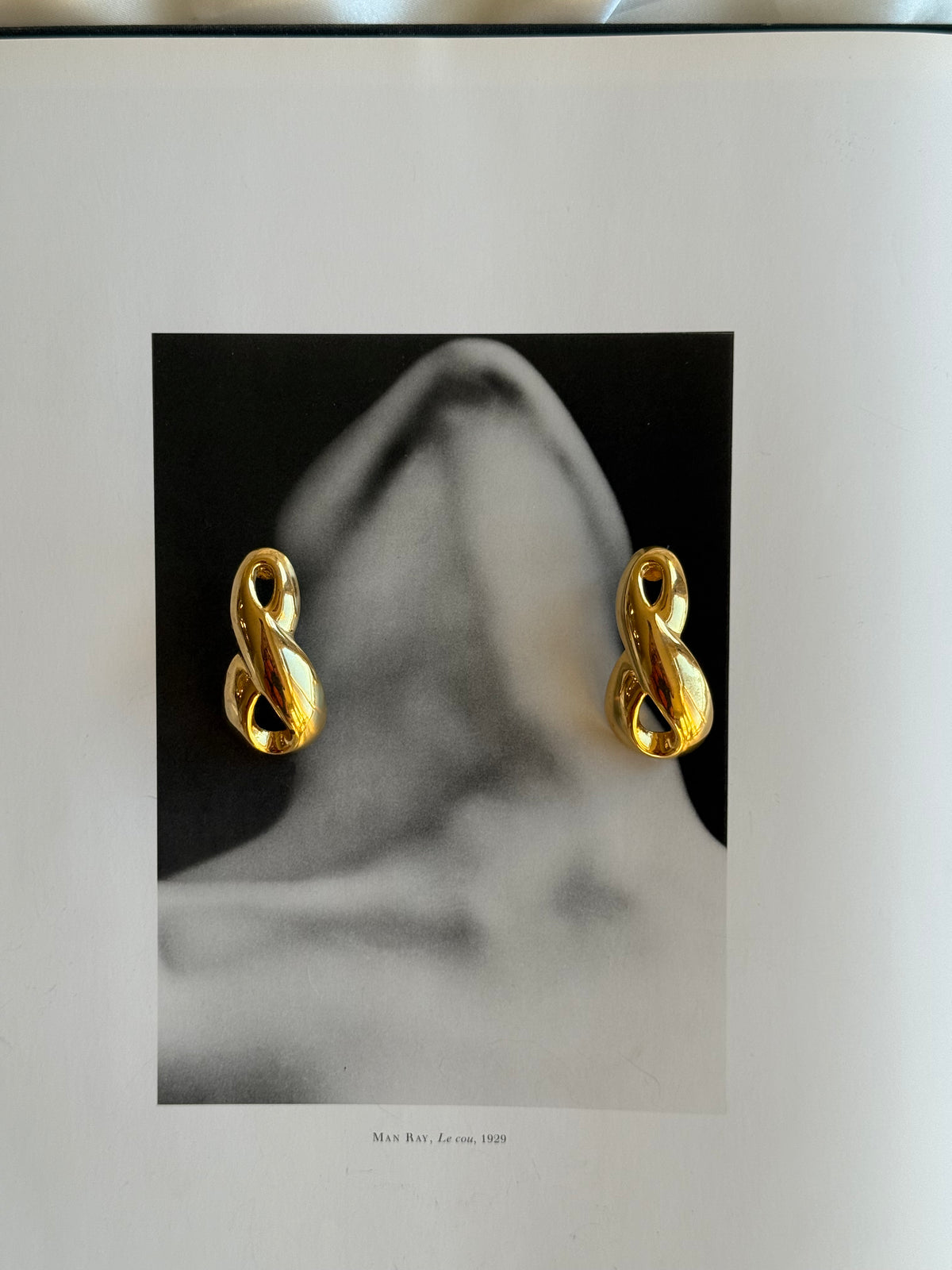 Vintage Gold-Tone Sculptural Infinity Earrings