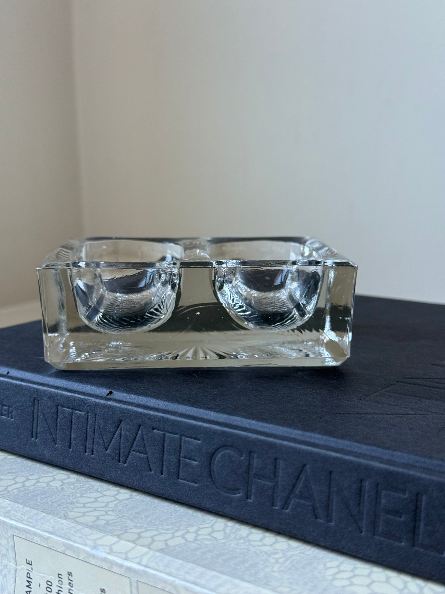 Vintage Pressed Glass Divided Dish