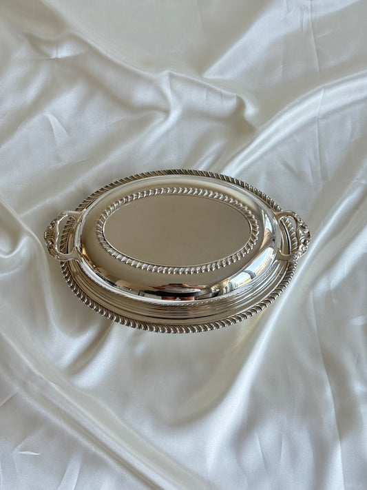 Vintage Silver-Plated Lidded Entrée Dish