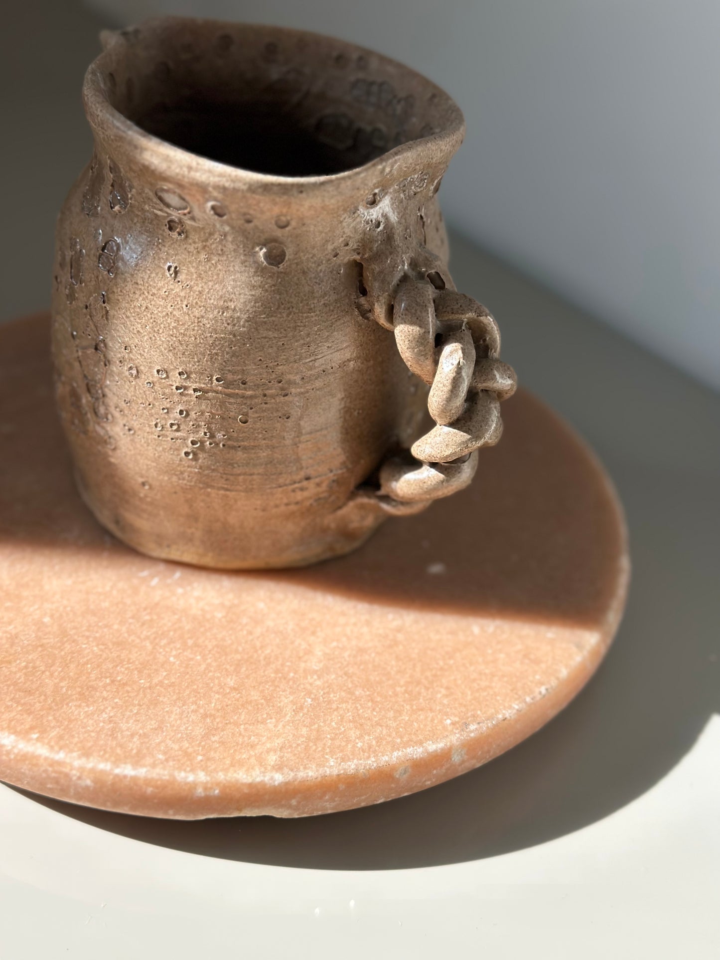 Handcrafted ceramic pitcher