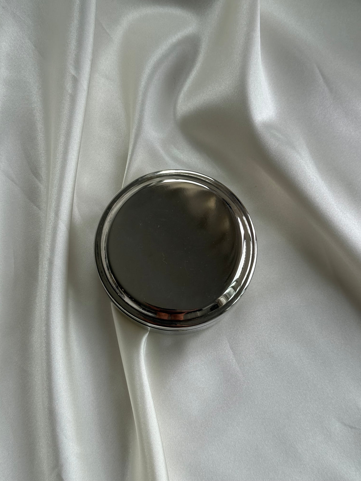 Vintage Silver-Plated Trinket Box with Velvet Interior