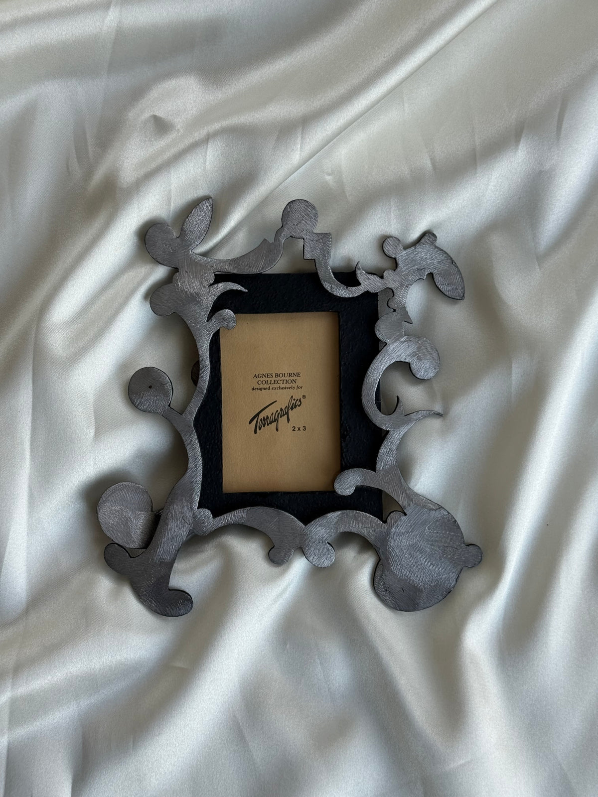 Agnes Bourne Collection Silver-Tone Ornate Picture Frame
