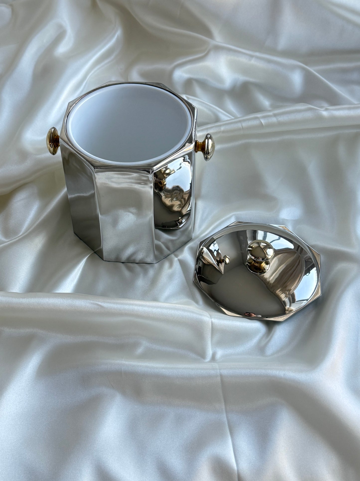 Vintage Silver-Plated Lidded Container / Ice Bucket