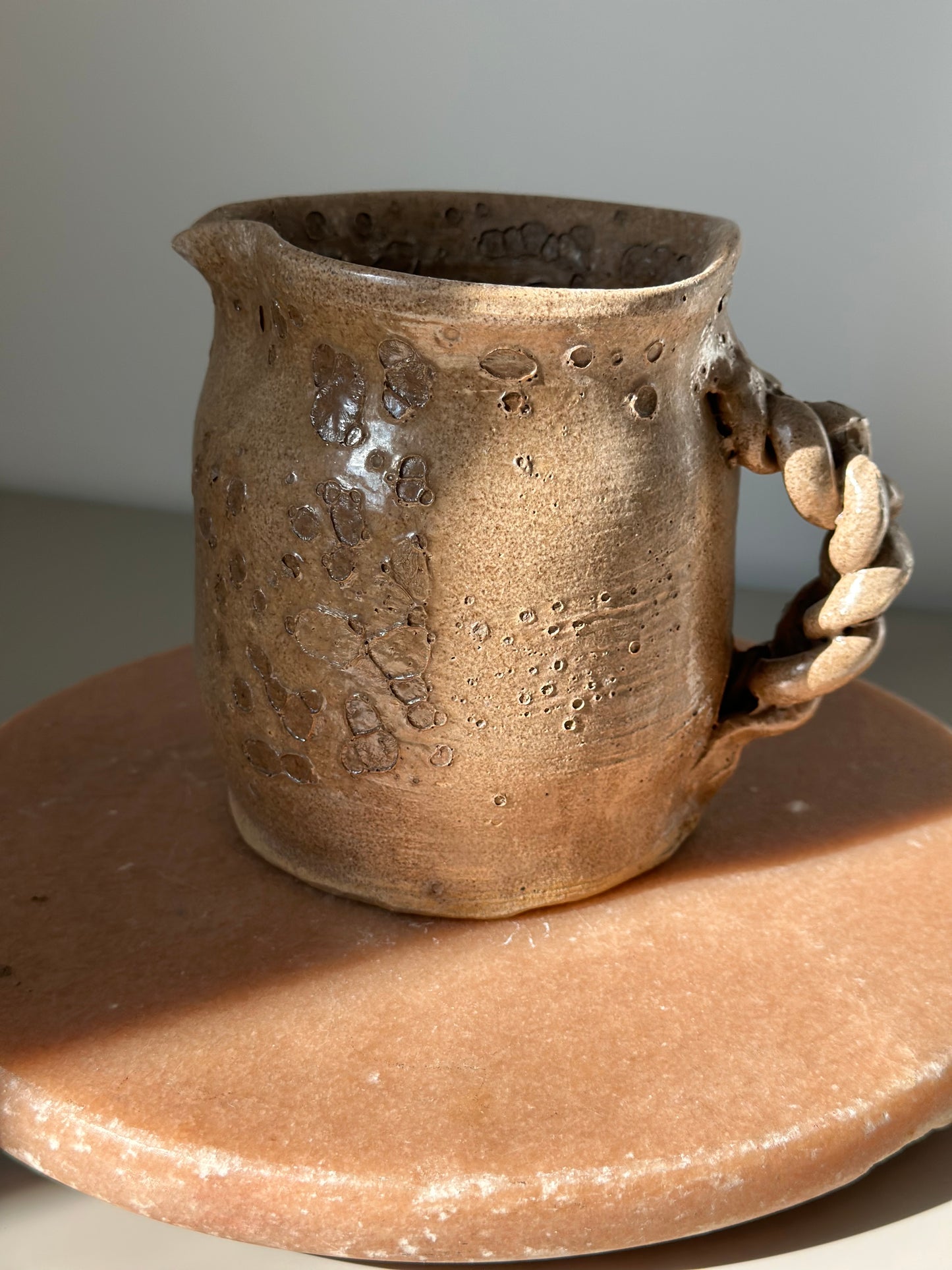 Handcrafted ceramic pitcher