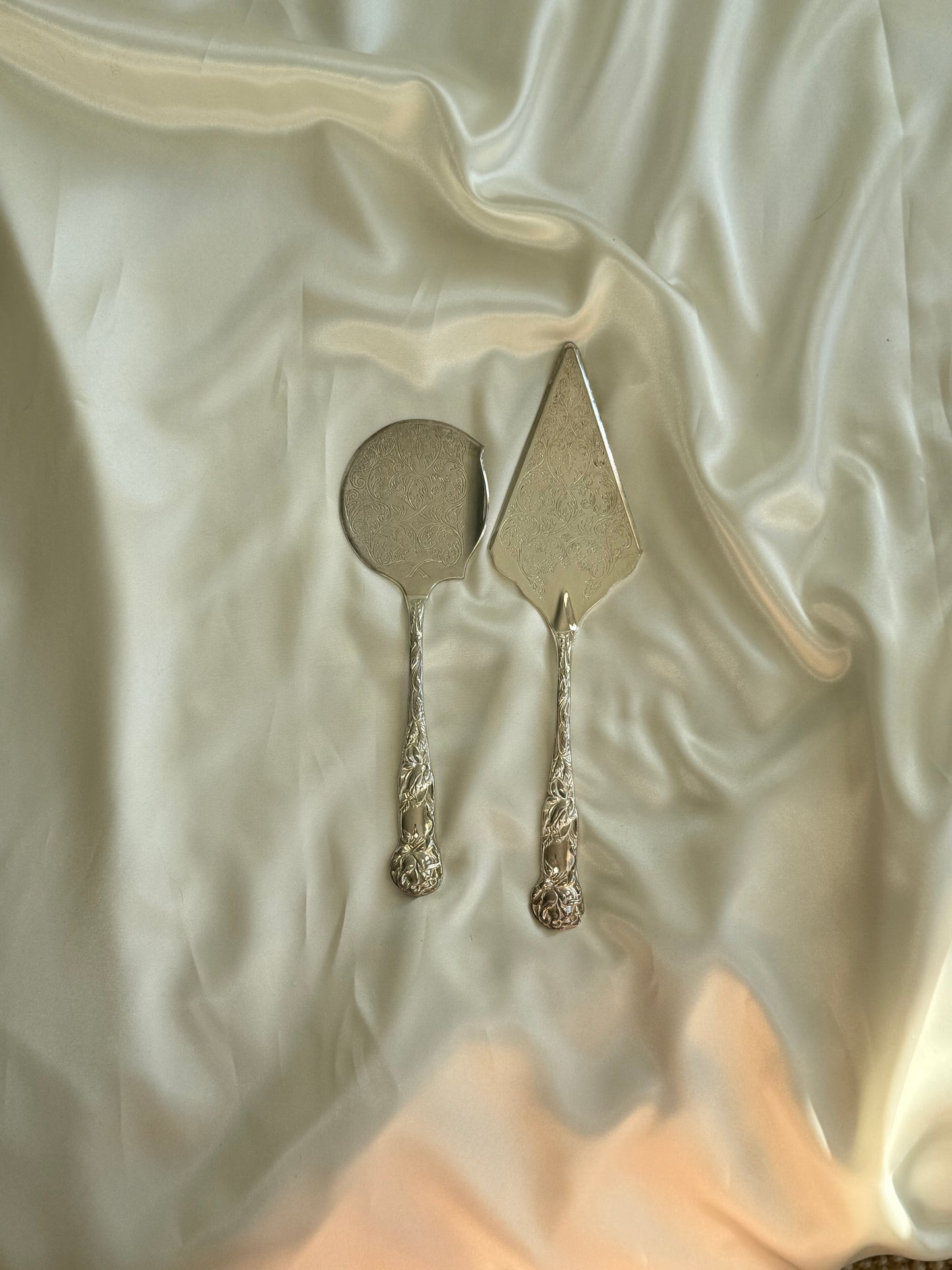 Vintage Italian Silver-Plated Cake Server Set