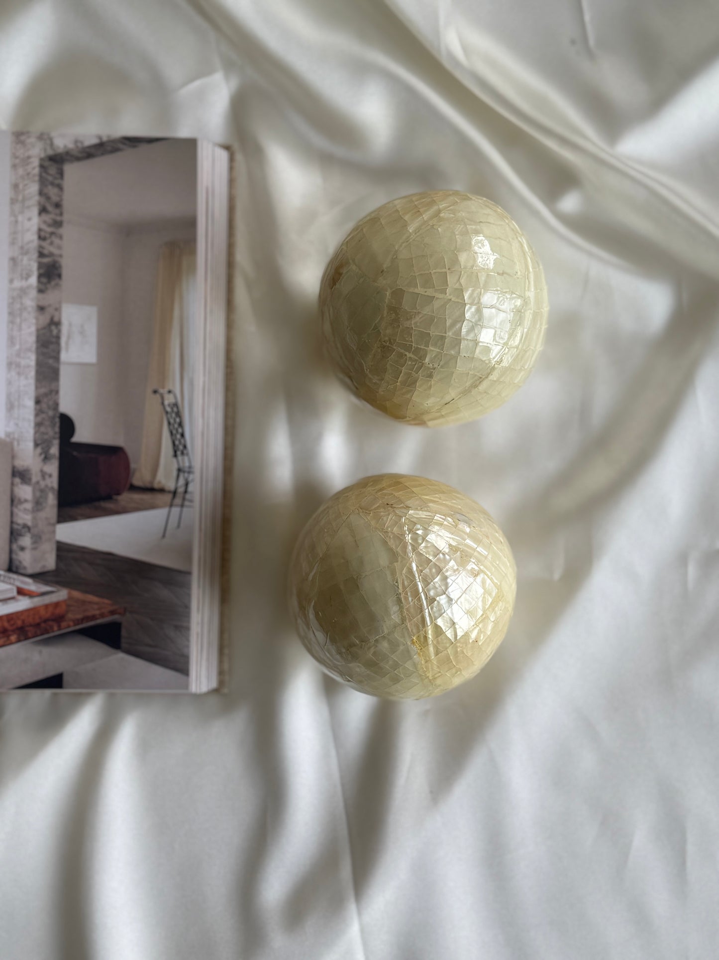 Handcrafted Capiz Shell Decorative Spheres