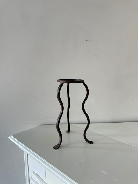Vintage Wrought Iron Pedestal / Plant Stand