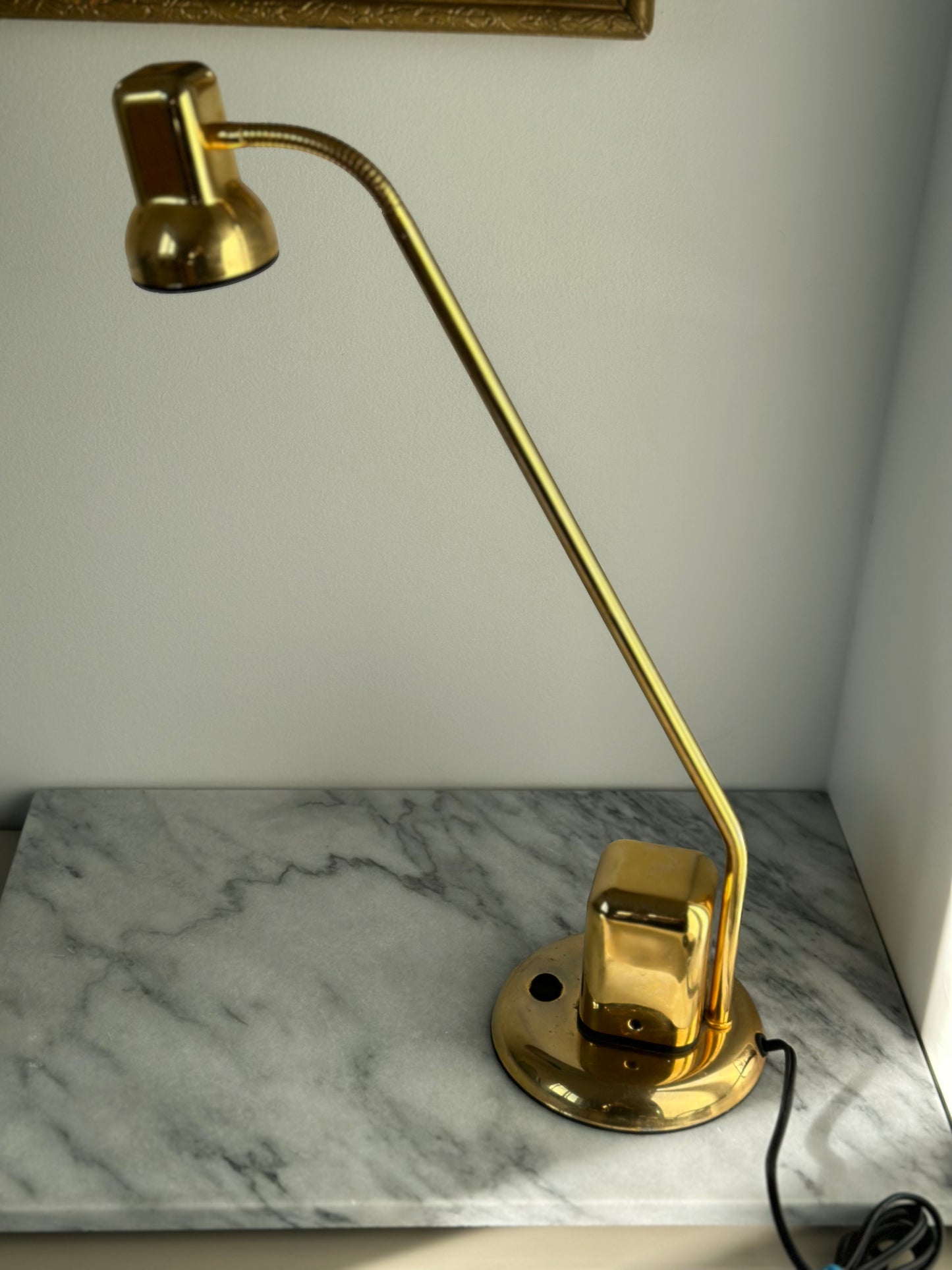 Gooseneck brass desk lamp