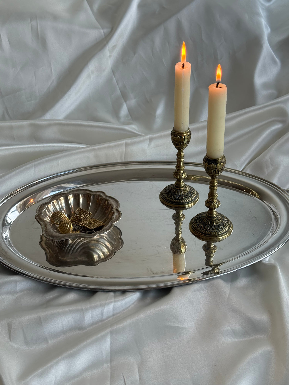 Vintage English Brass Candlesticks