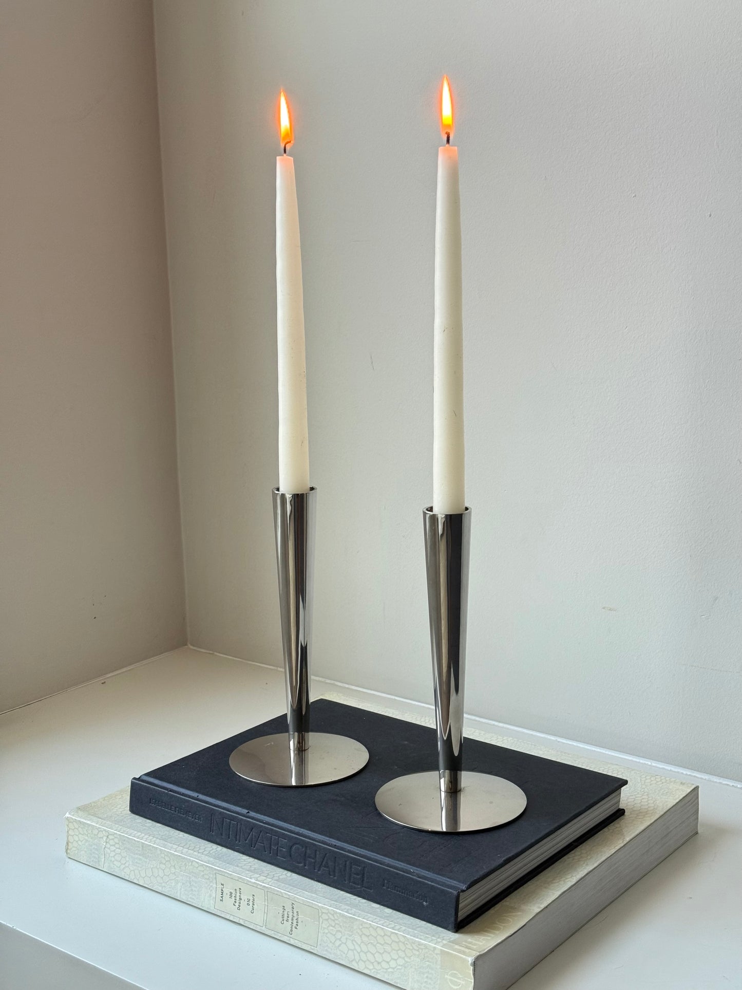 Pair of Vintage Silver-Plated Candlesticks / Bud Vases