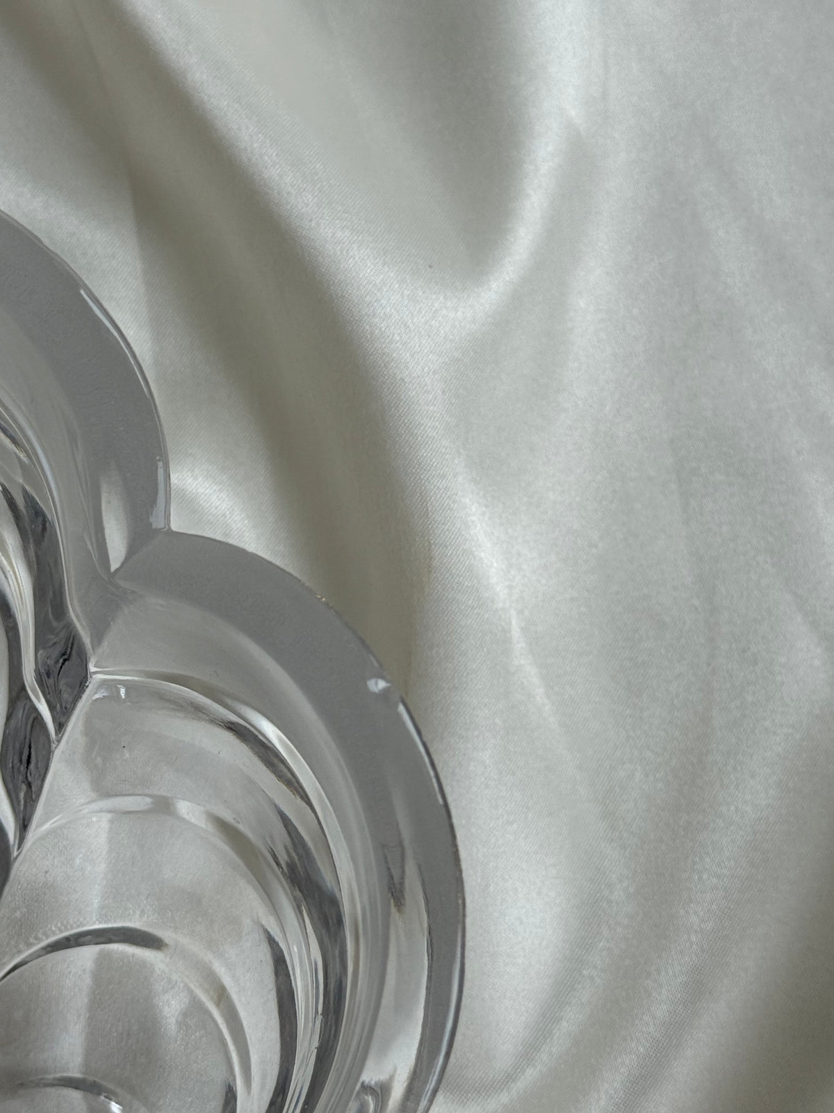 Vintage Mikasa Crystal Scallop Shell Bowl