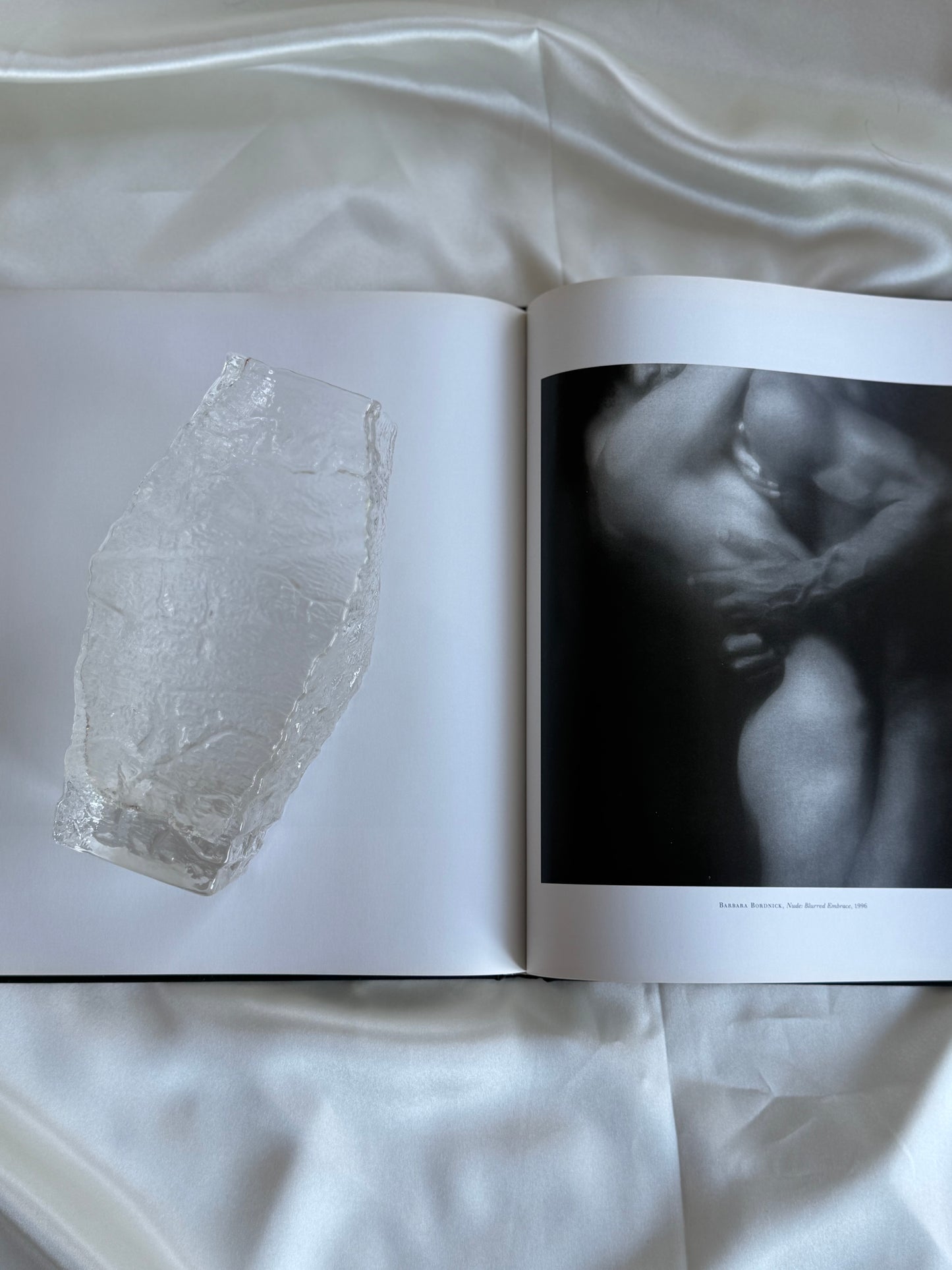 Vintage Ice Glass Vase