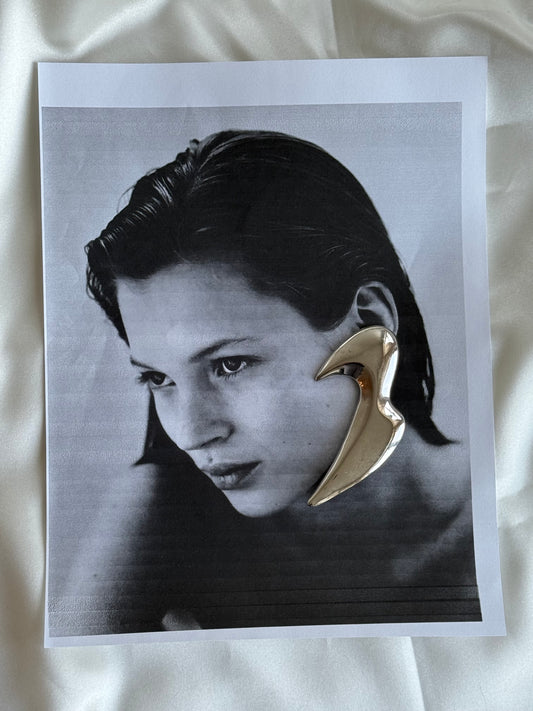 Vintage Silver-Plated Sculptural Brooch