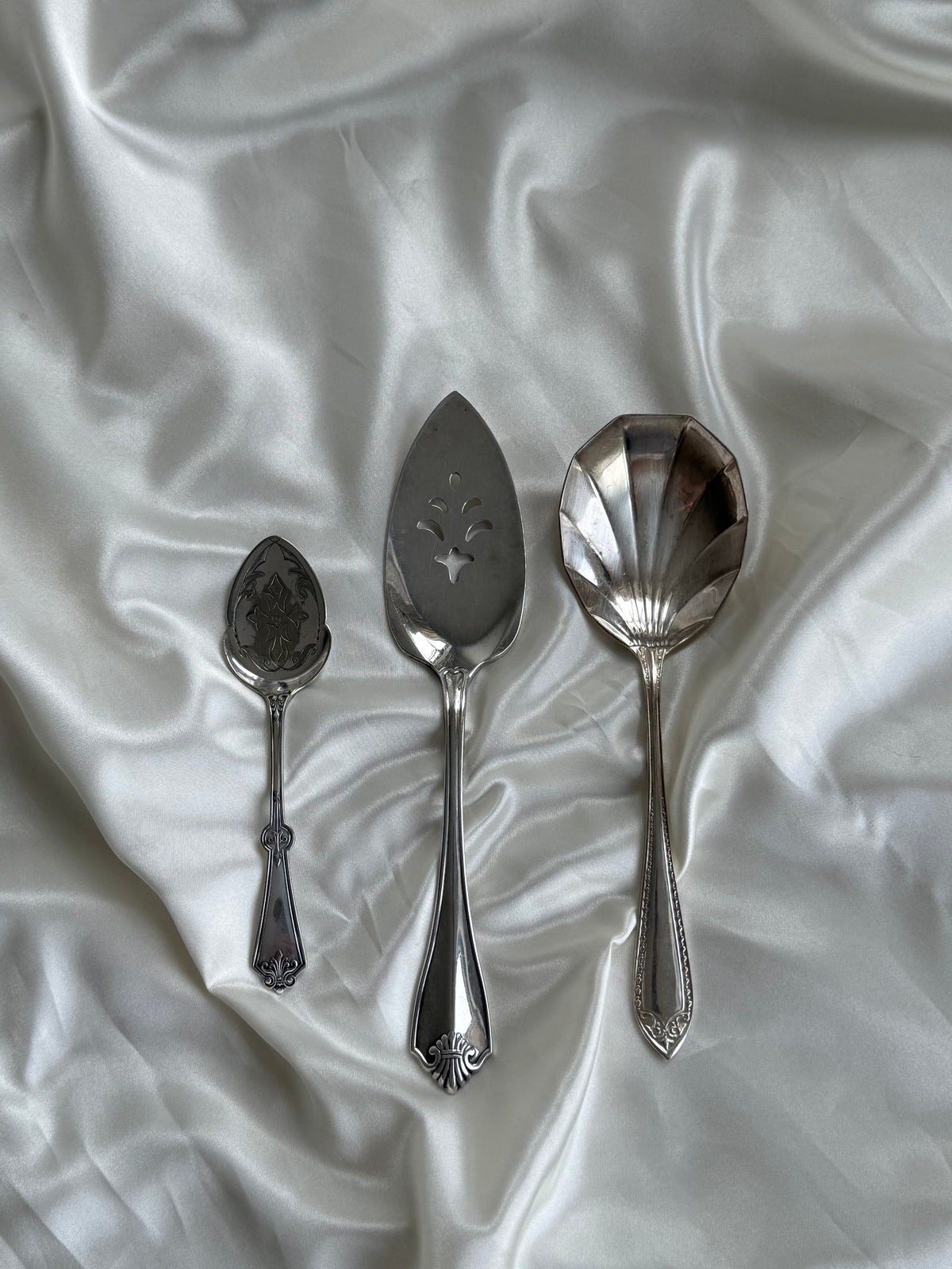 Vintage Silver-Plated Serving Utensils | Set of Three