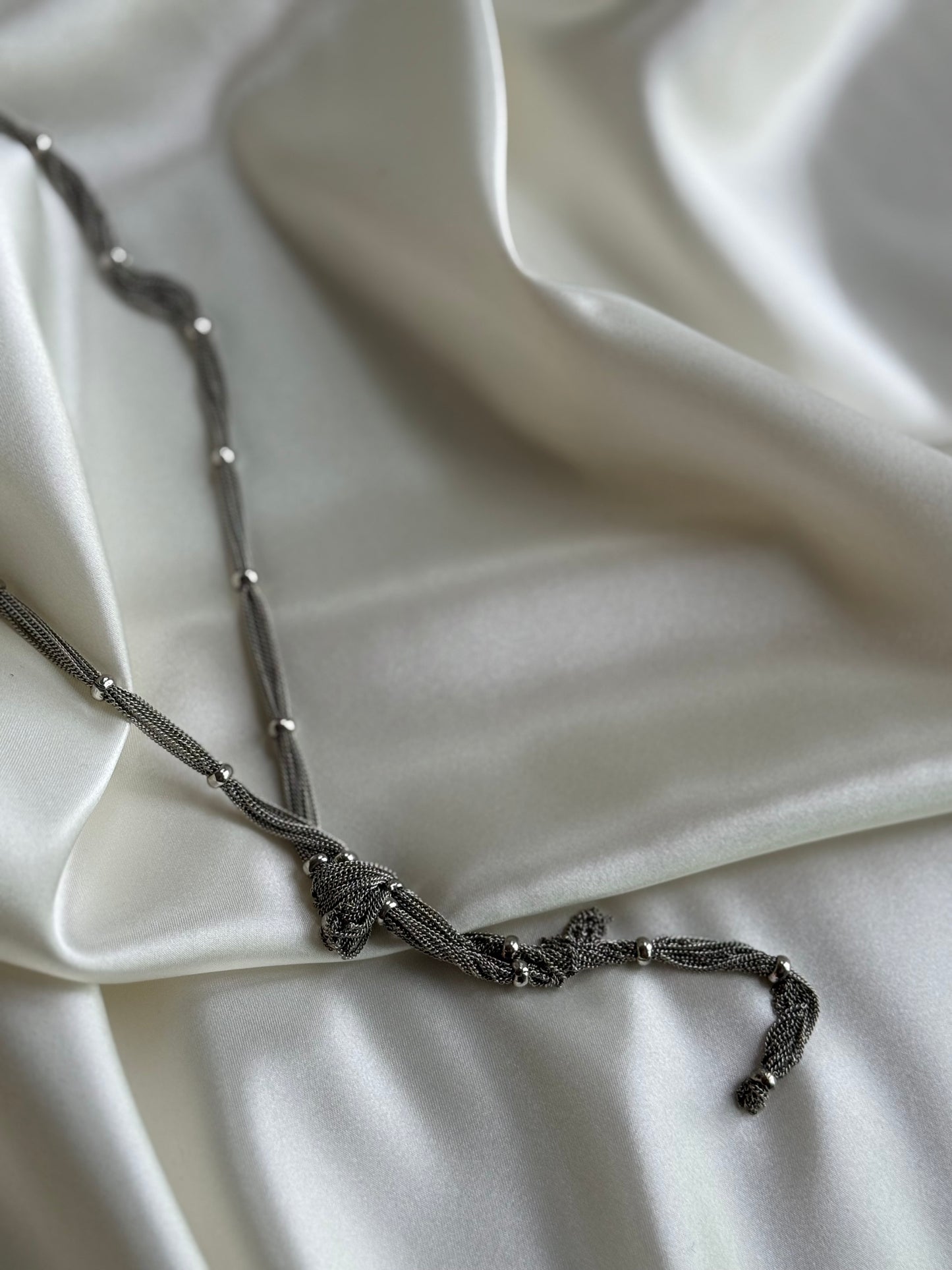 Silver-Tone Knot Chain Necklace