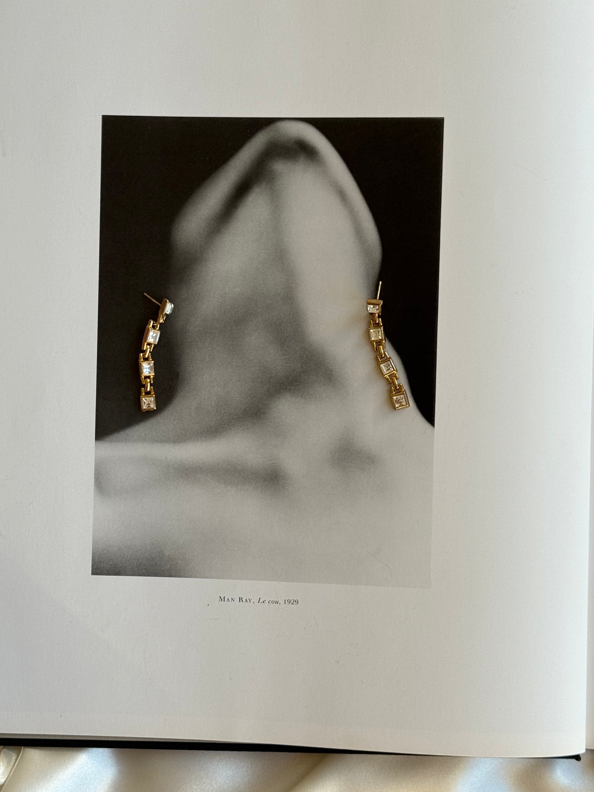 Vintage Gold-Tone Crystal Drop Earrings