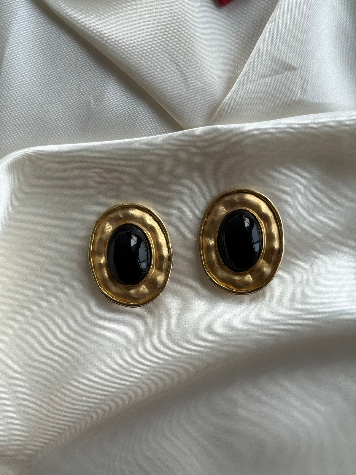 Vintage Gold-Toned Clip-On Earrings