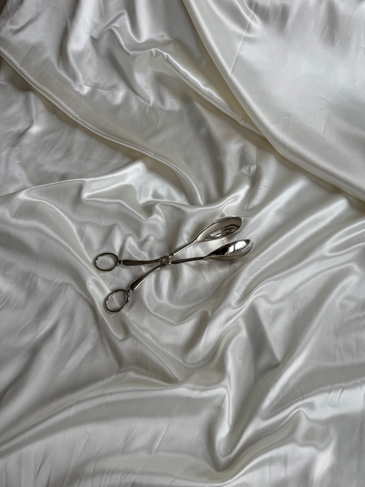 Vintage Italian Silver Plated Scissor-Style Serving Tongs