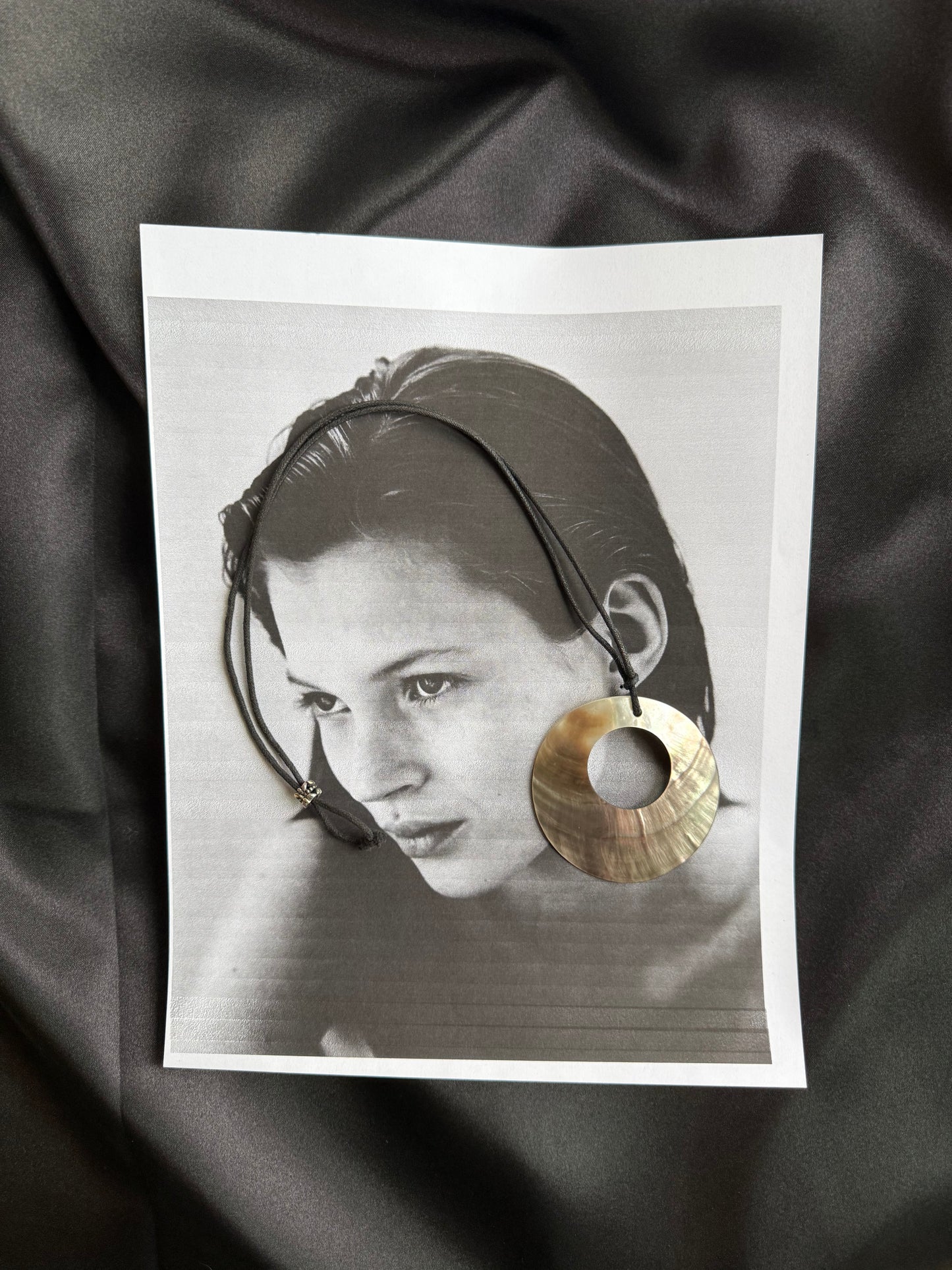 Natural Horn Circle Pendant Necklace