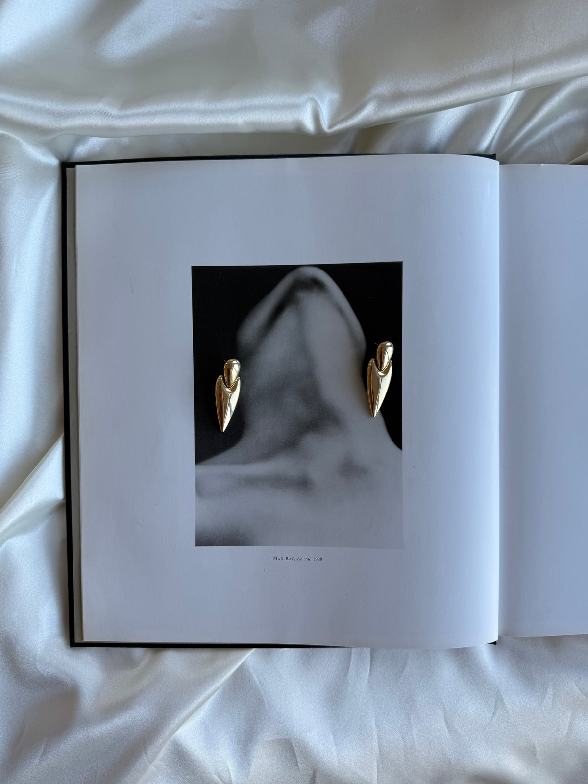 Vintage Gold-Tone Sculptural Drop Earrings