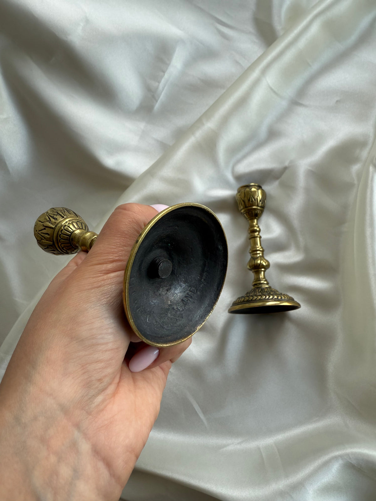 Vintage English Brass Candlesticks