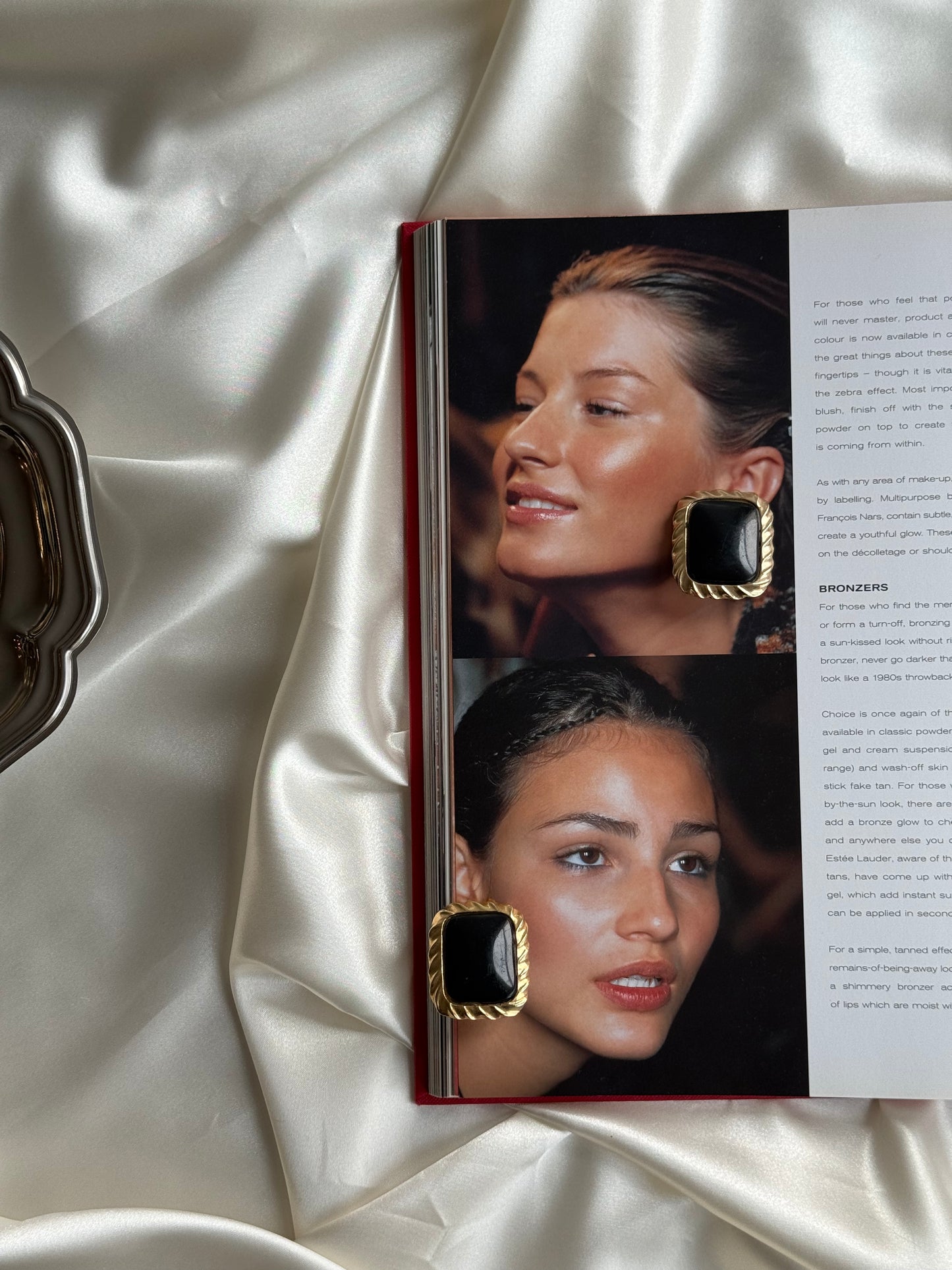 Vintage Gold-Toned Clip-On Earrings