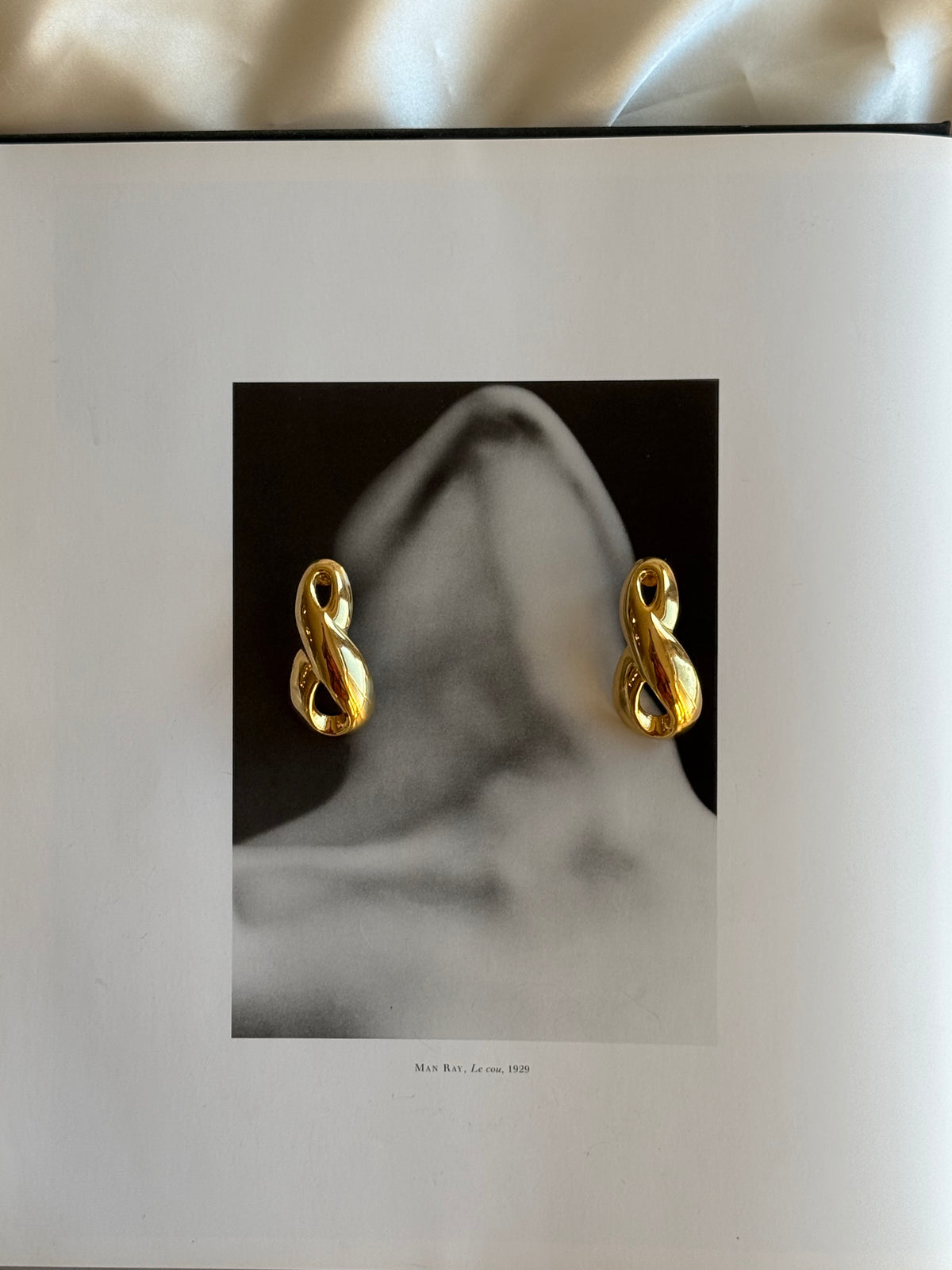 Vintage Gold-Tone Sculptural Infinity Earrings