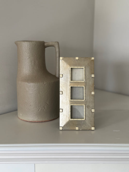 Vintage Terragrafics 3-Opening Bone Inlay Frame