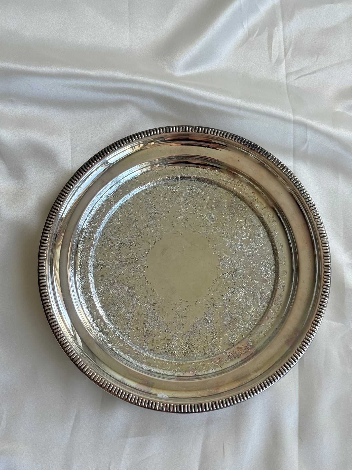 Vintage Primrose Plate Silver Plated Serving Tray