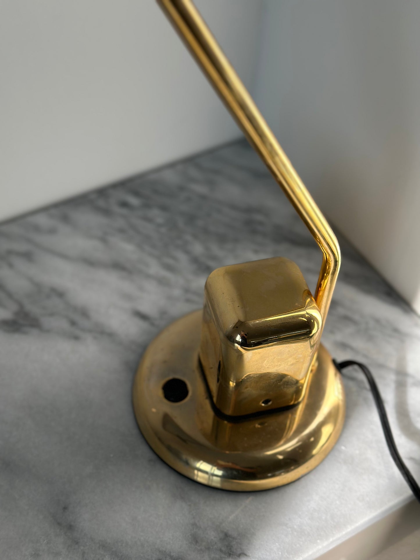 Gooseneck brass desk lamp