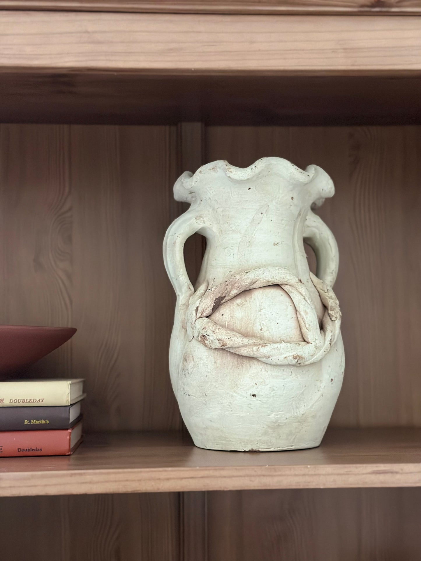 Clay hanging vase