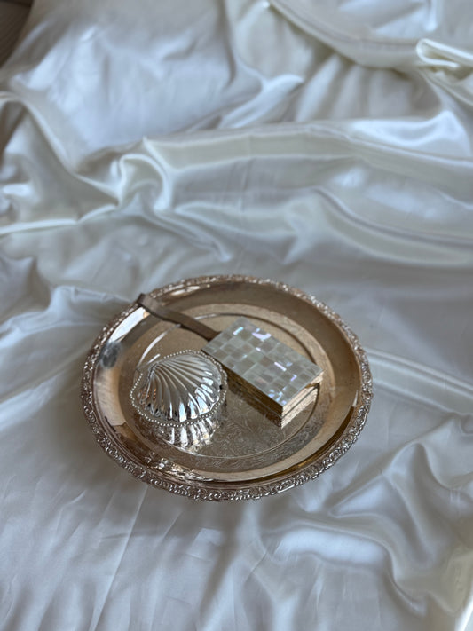 Vintage Mayell England Silver-Plated Lazy Susan
