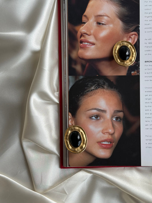 Vintage Gold-Toned Clip-On Earrings