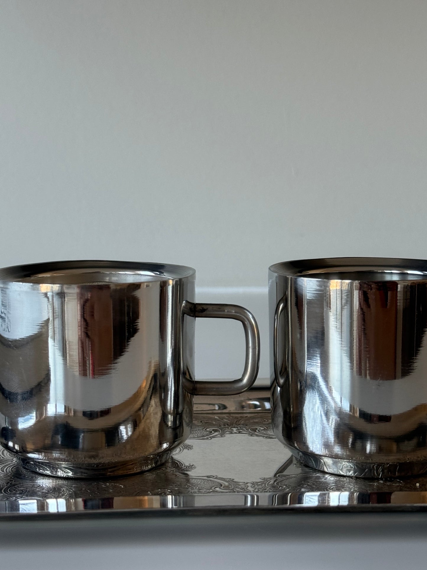 Set of 4 Stainless Steel  Cups