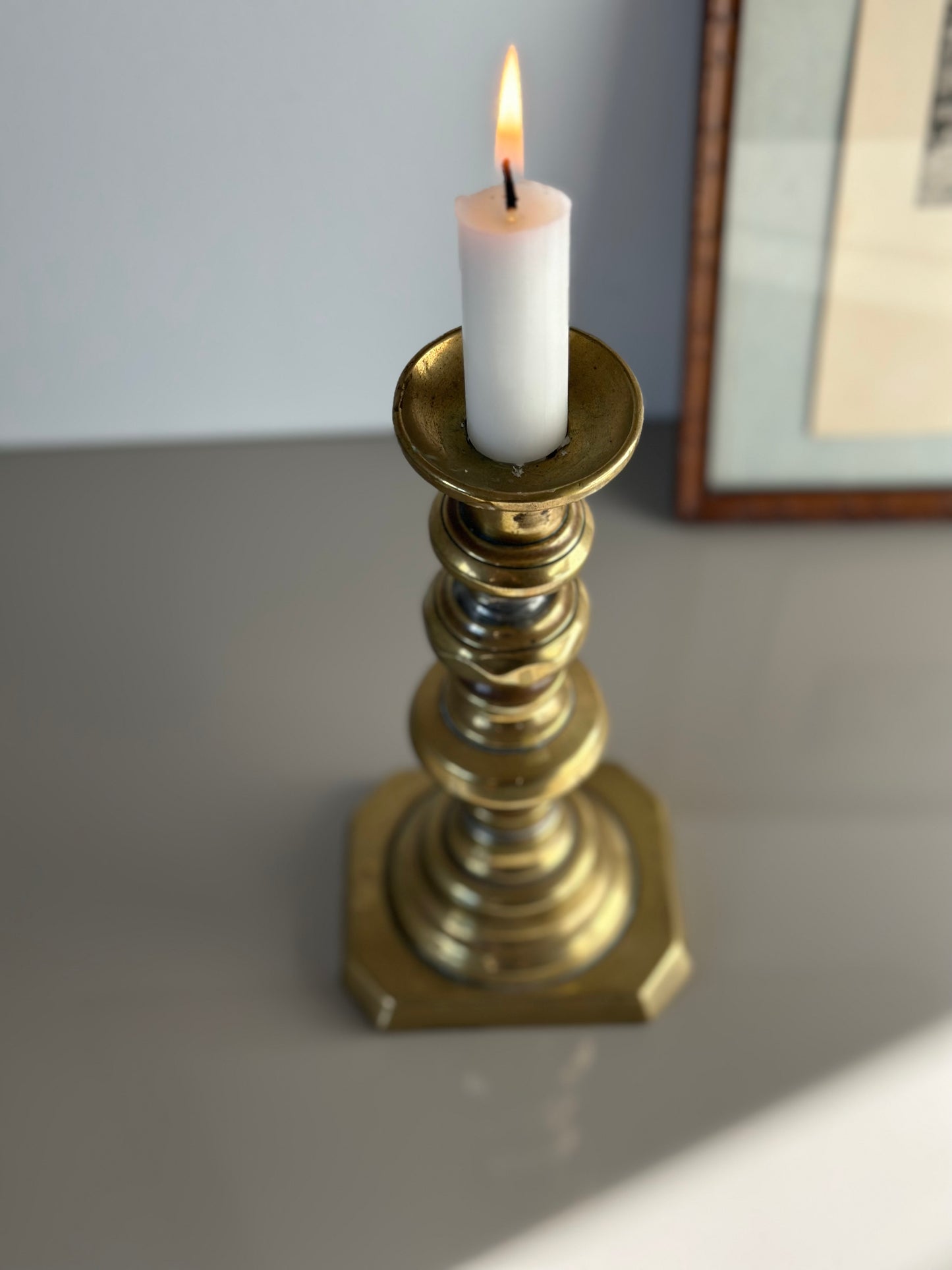 Vintage solid brass candlestick