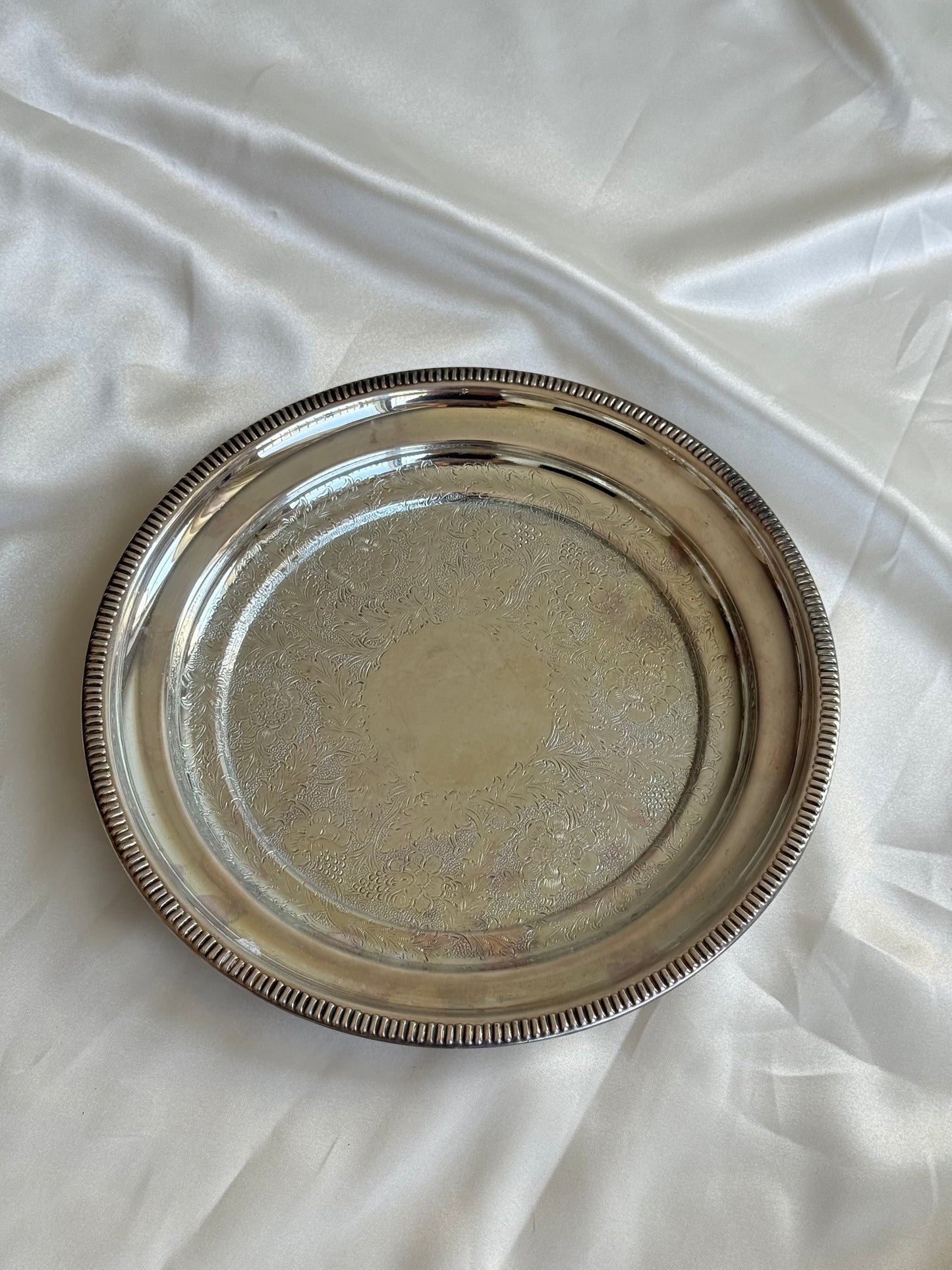 Vintage Primrose Plate Silver Plated Serving Tray