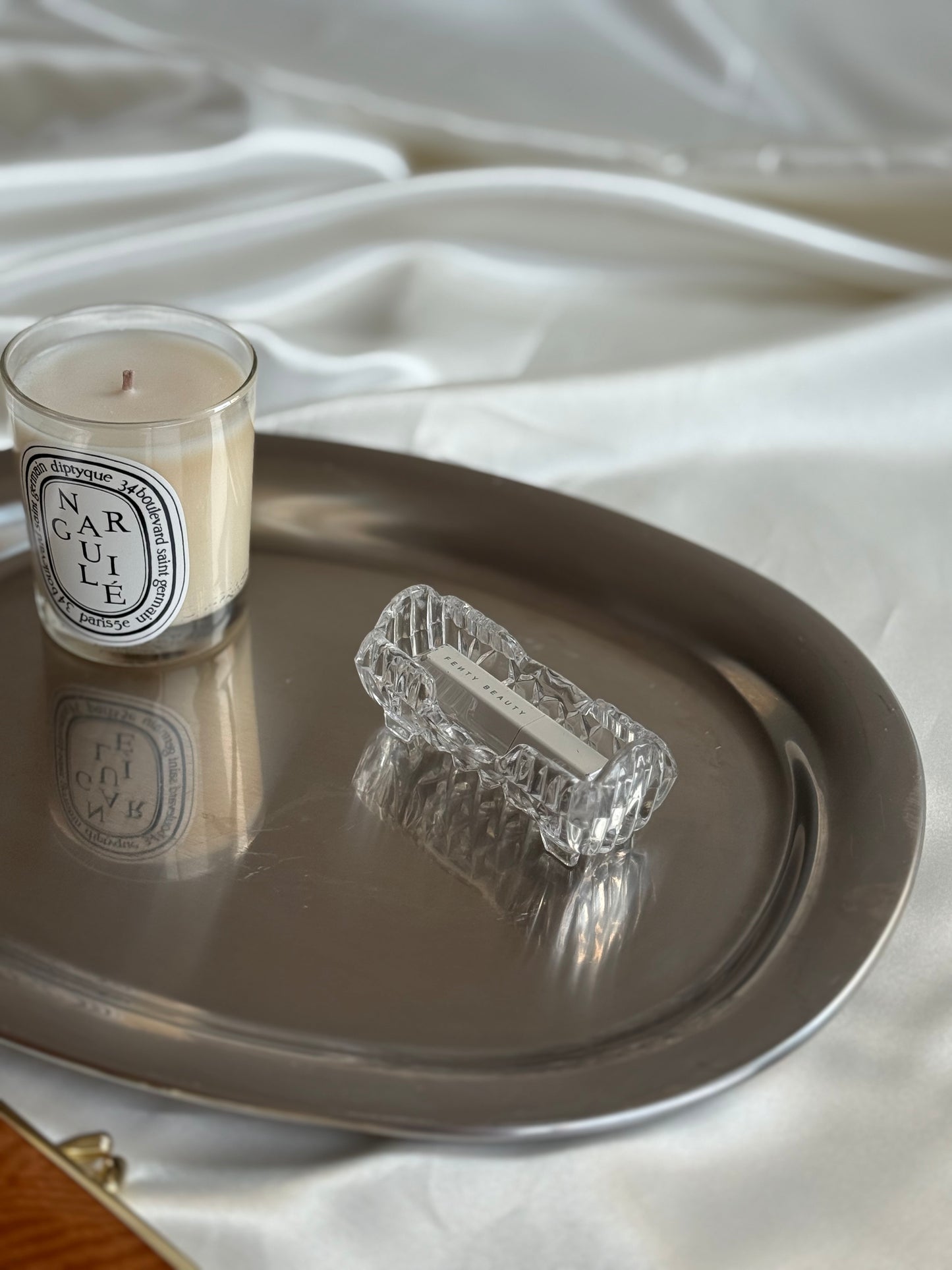 Vintage Cut Glass Toothpick Holder / Vanity Caddy