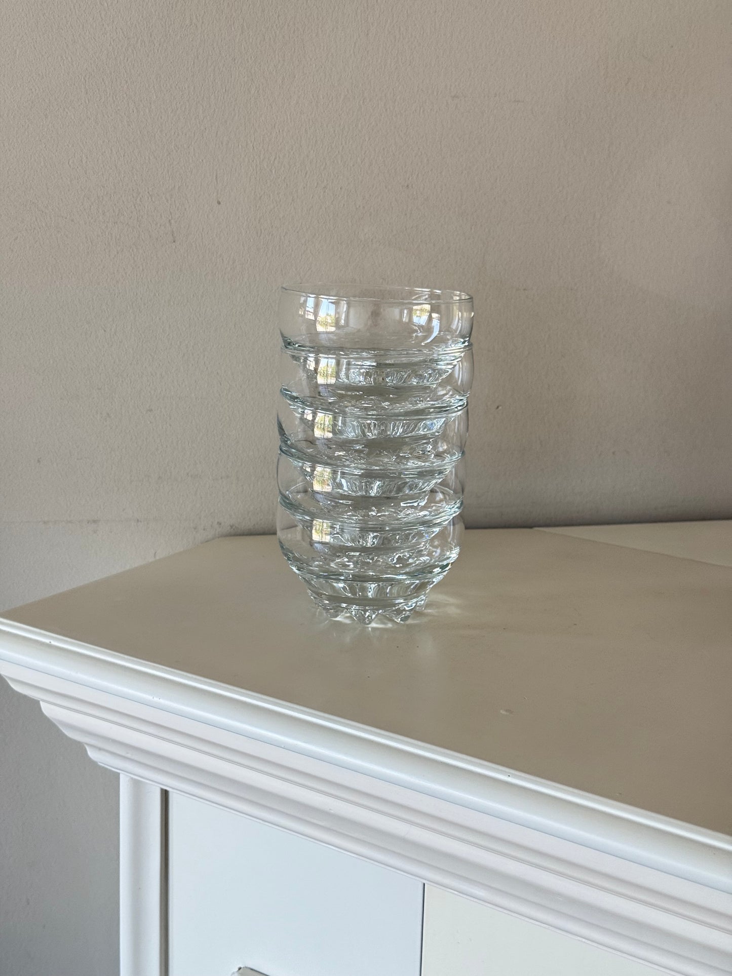 Set of 5 Vintage Italian Glass Dessert Bowls