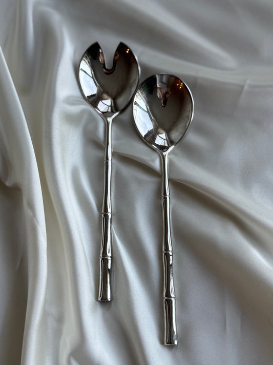 Vintage Silver-Plated Italy Serving Set — 2 Pieces