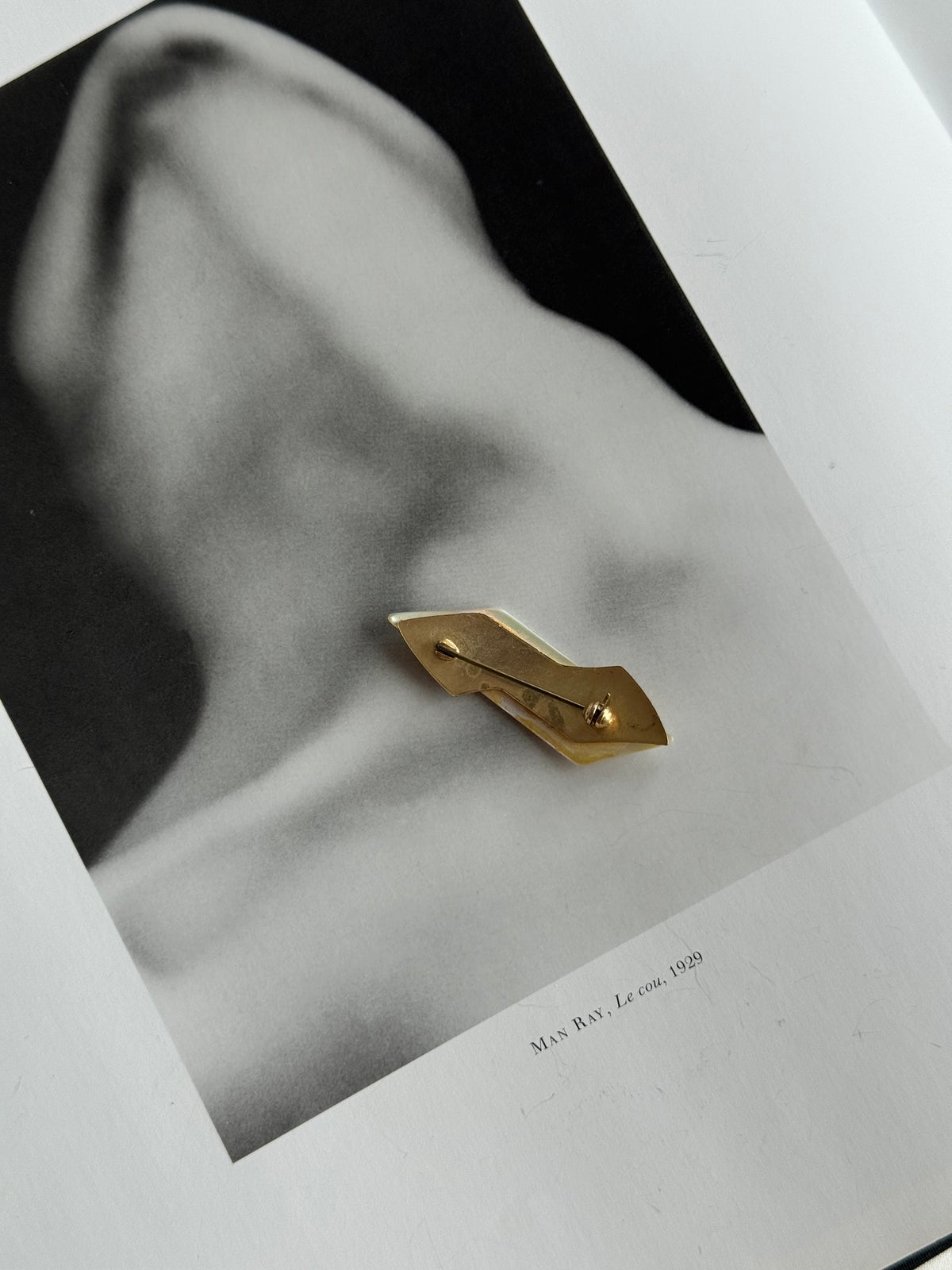 Vintage Mother-of-Pearl Geometric Brooch