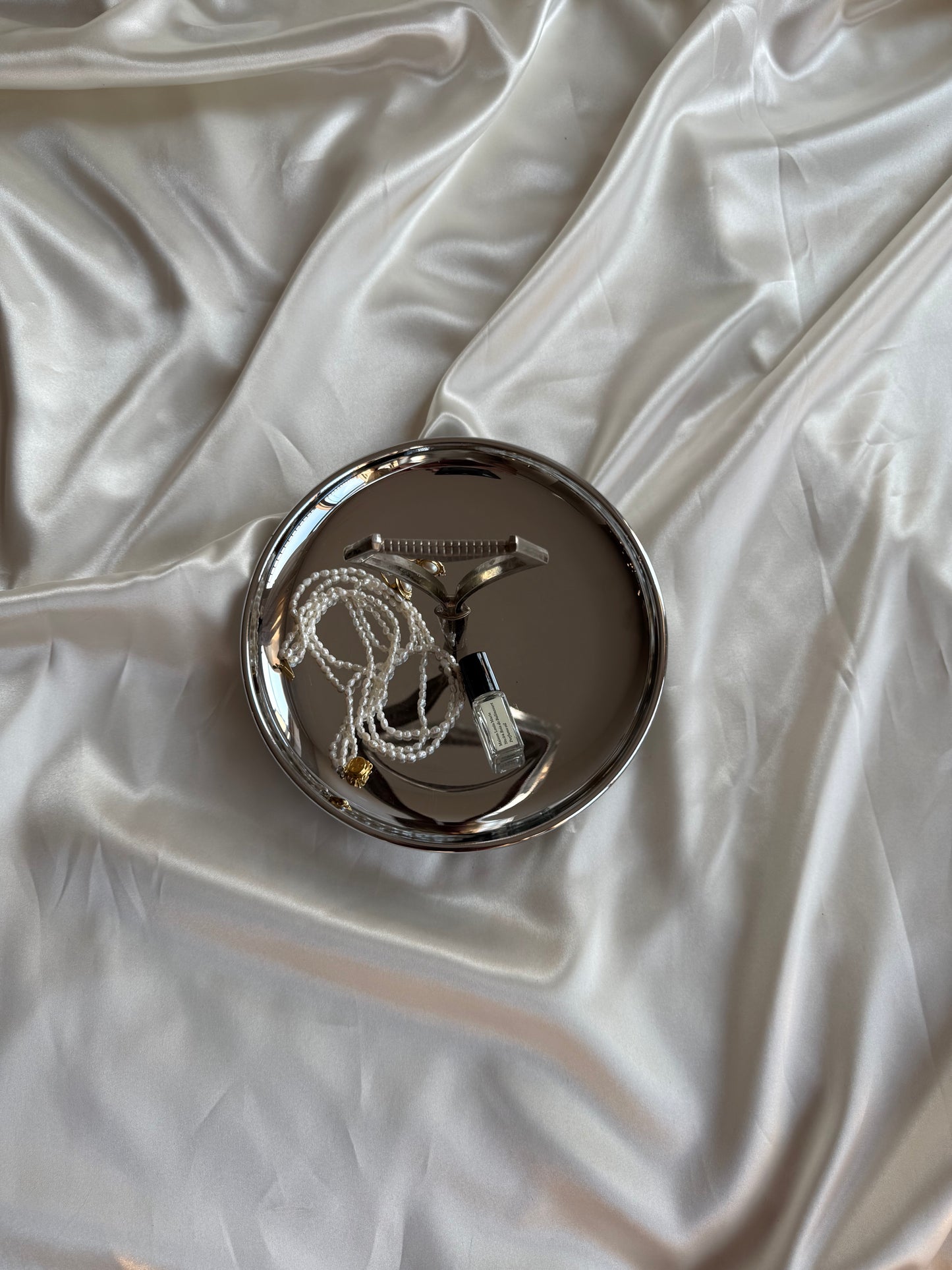 Vintage Chrome Vanity / Serving Tray with Handle
