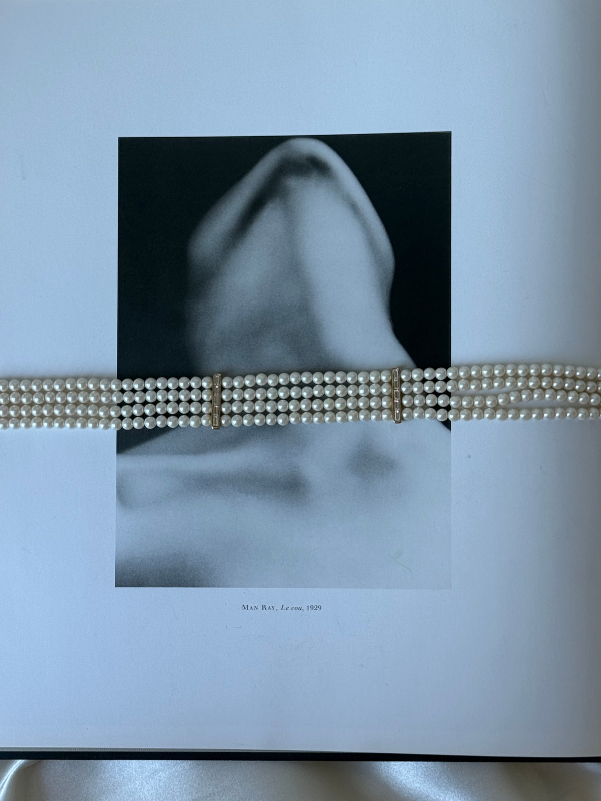 Vintage Multi-Strand Faux Pearl Choker Necklace