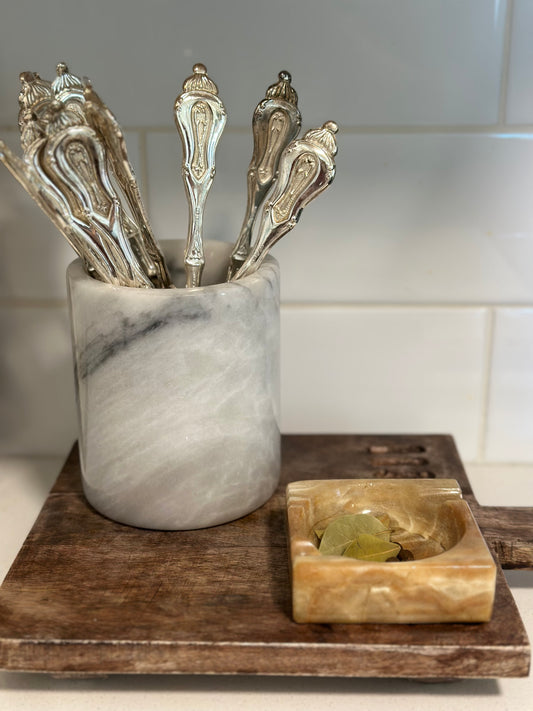 Marble kitchen utensils holder