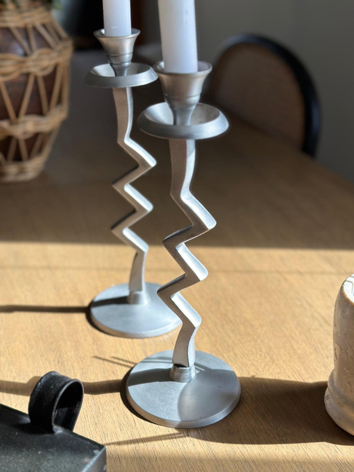 Zig zag candleholders