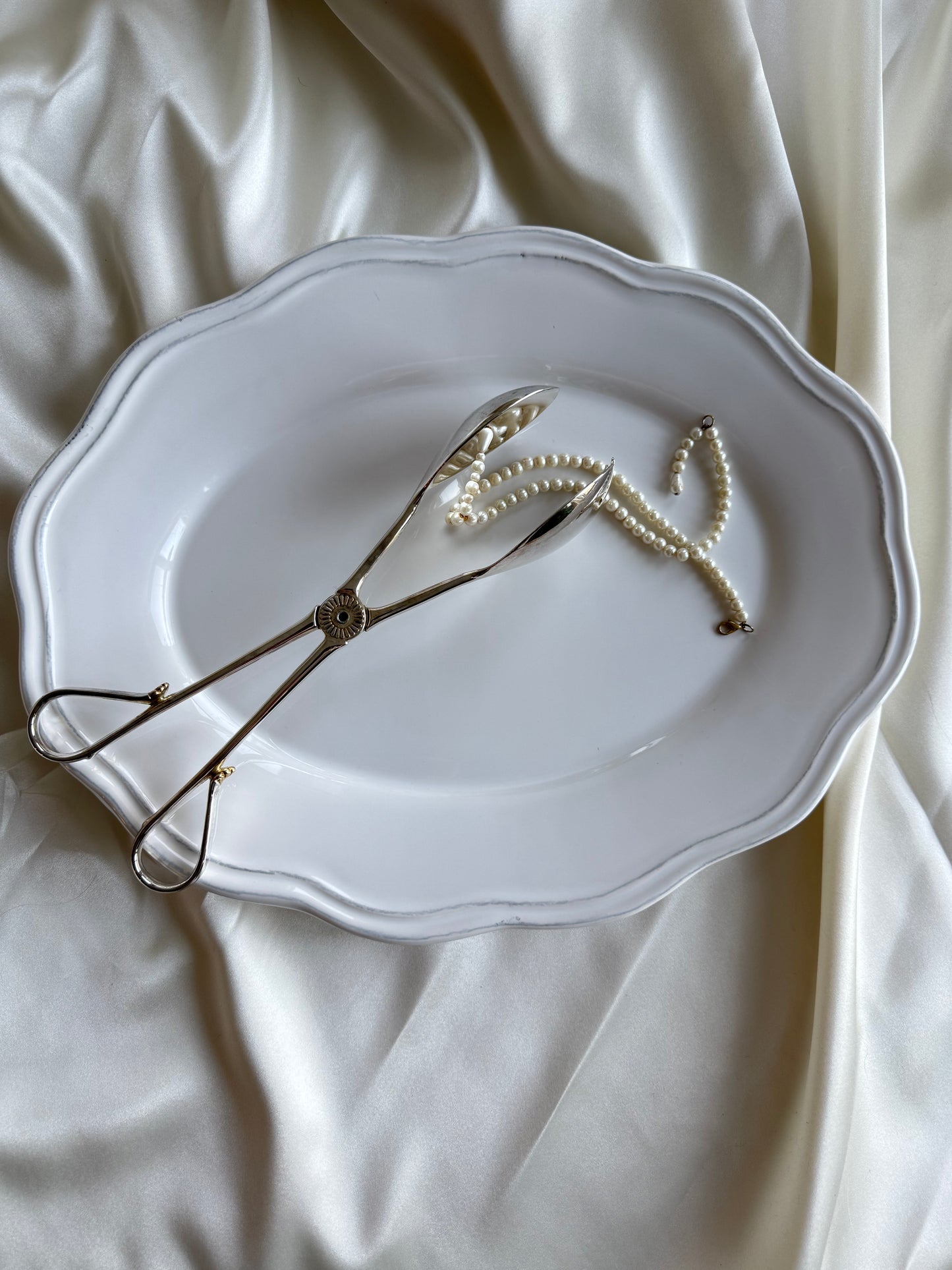 Vintage Silver-Plated Serving Tongs