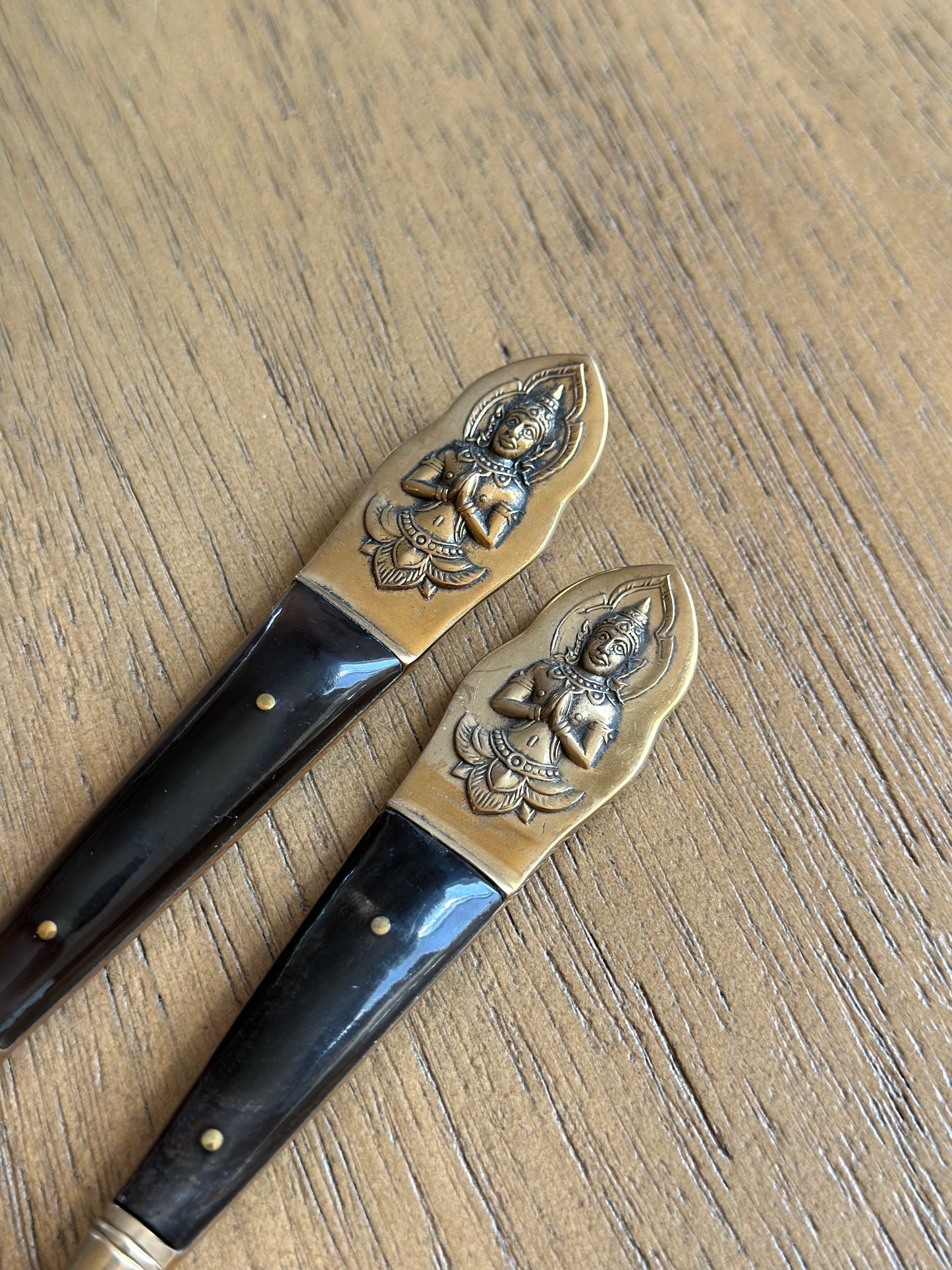 Vintage bronze cutlery set