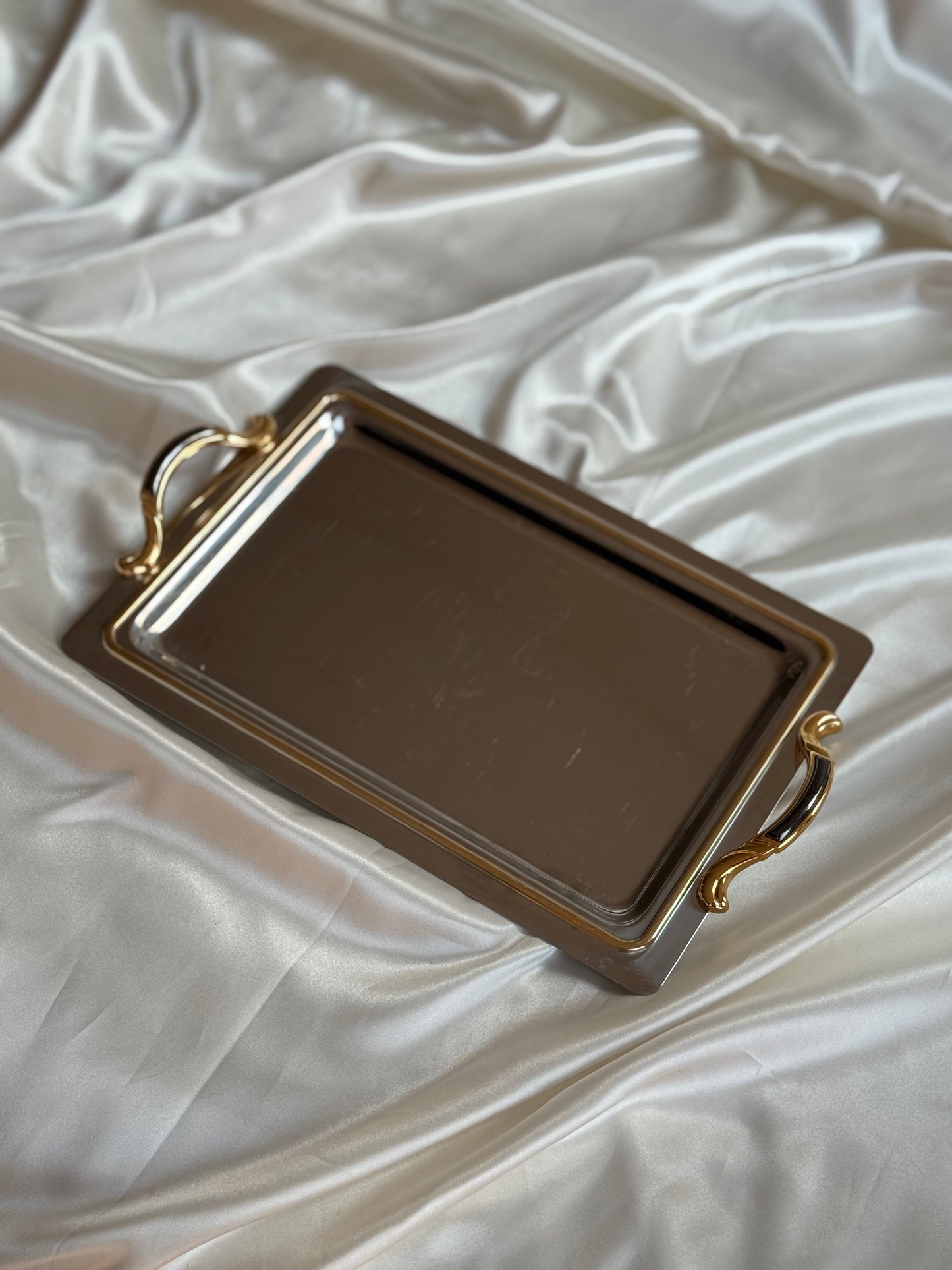 Vintage MGM Italian Stainless Steel Serving Tray