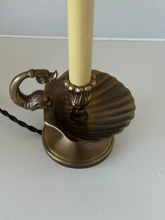 Vintage Brass Shell Table Lamp