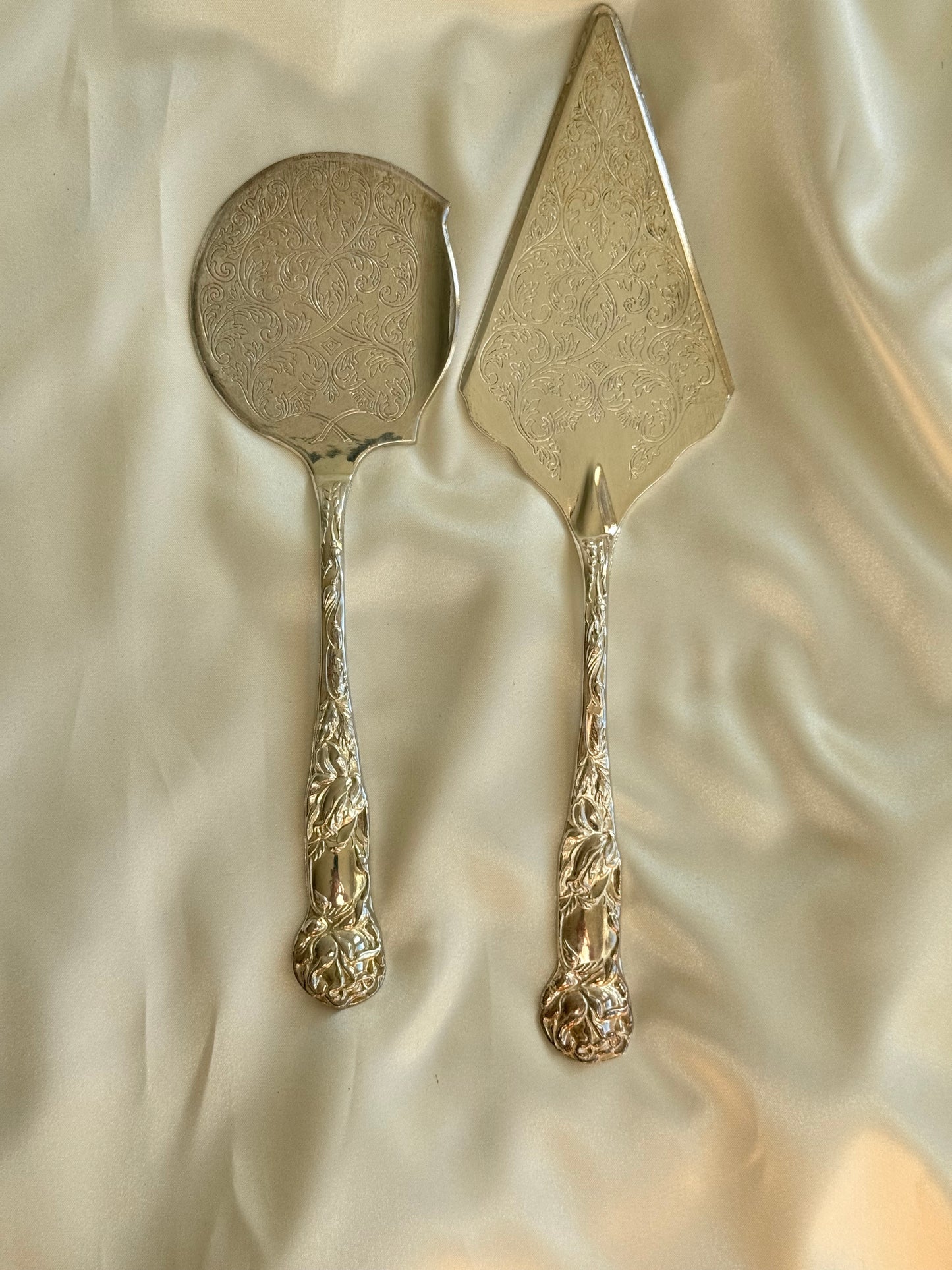 Vintage Italian Silver-Plated Cake Server Set