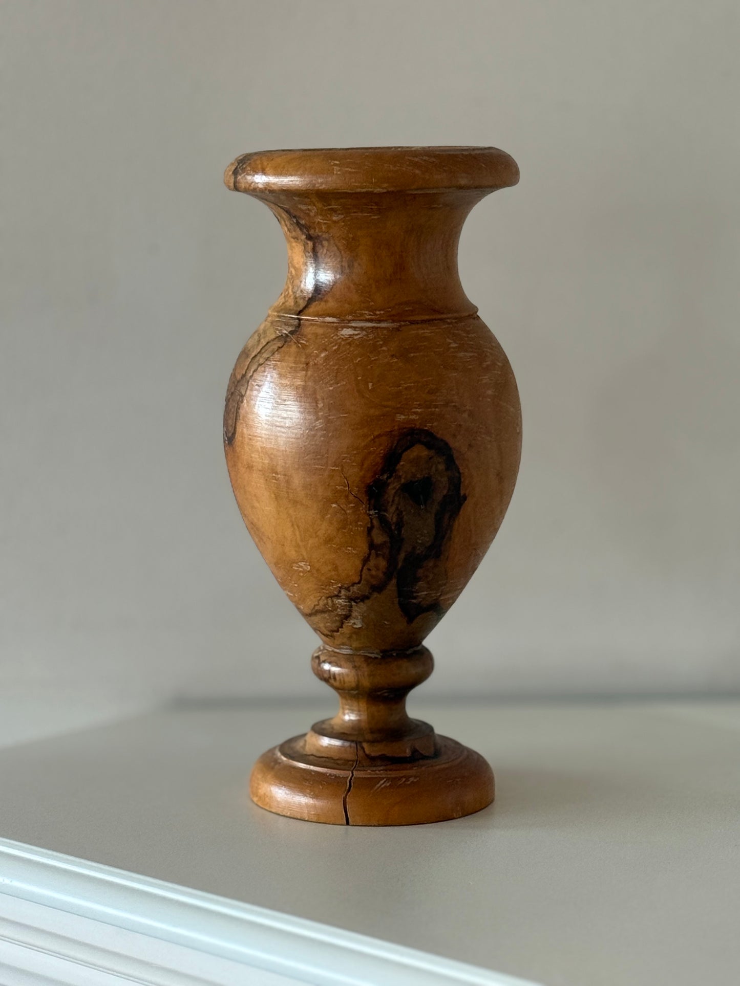 Hand-Turned Spalted Maple Wood Vase